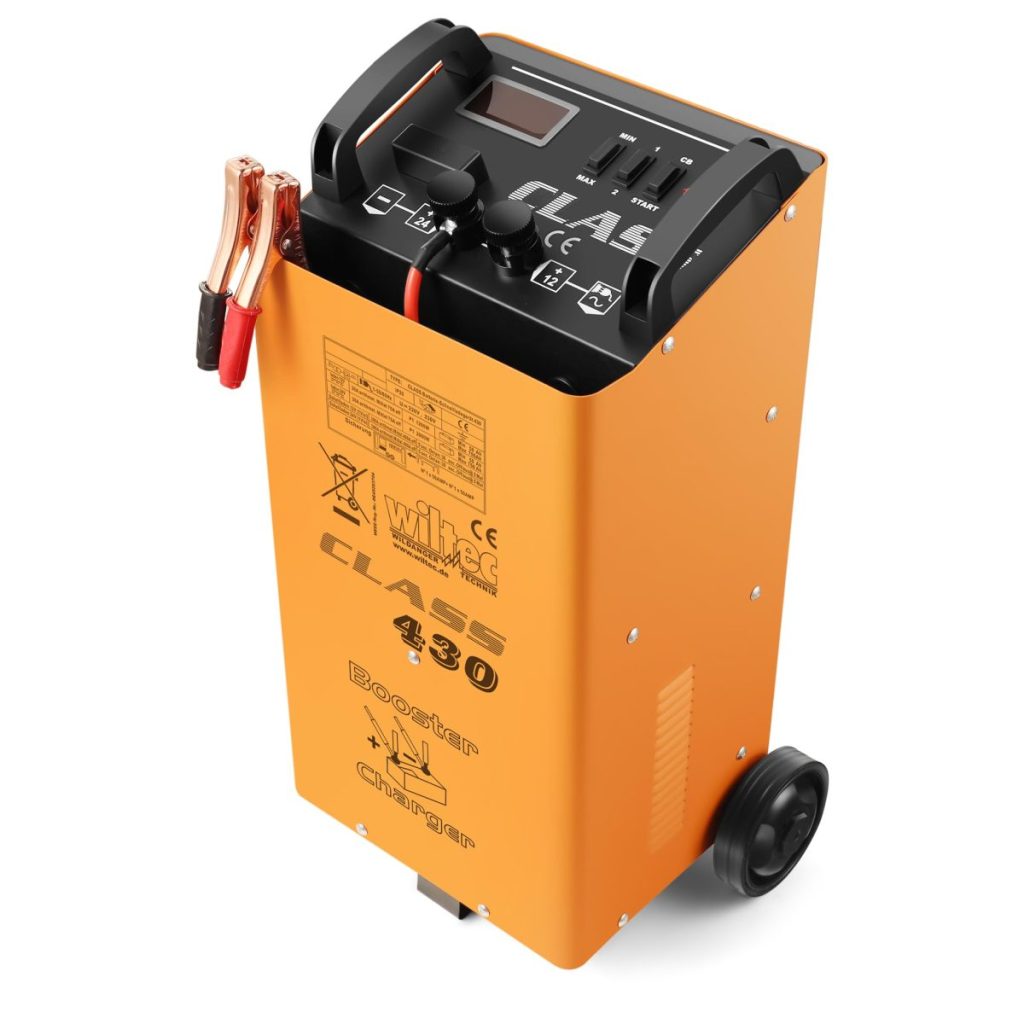 Chargeur batterie tracteur tondeuse Wiltec Boost 430 12V 24V